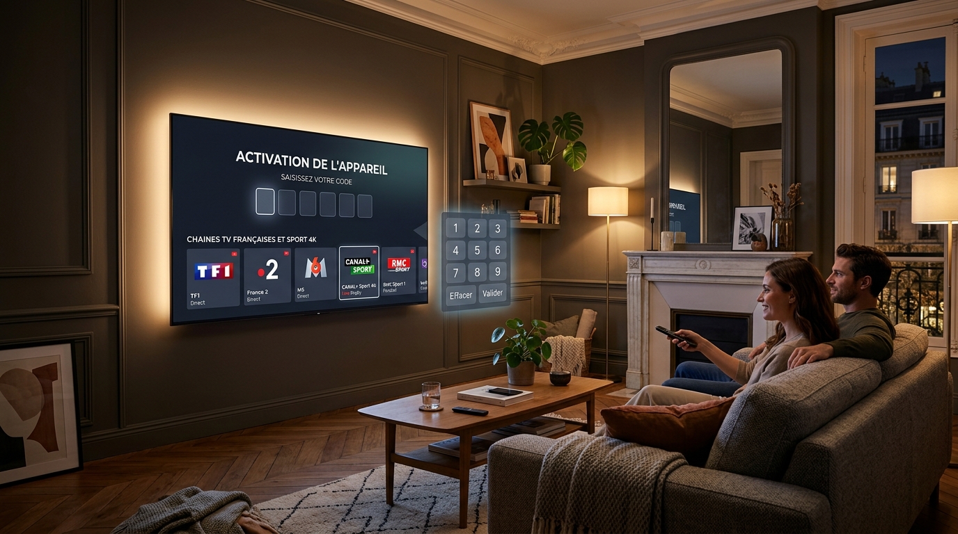 IPTV Code France : Activation Instantanée Serveur 4K Direct